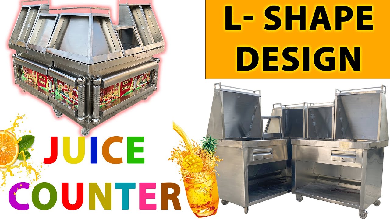 Juice Counter Design – Juice Counter Setup – Juice Counter L Shape Model