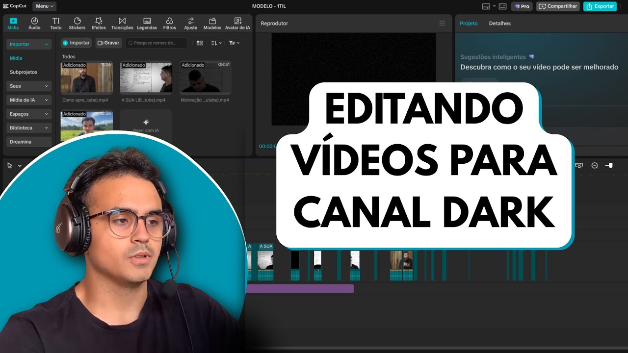Como Edito Vídeos p/ Canal Dark MUITO SIMPLES