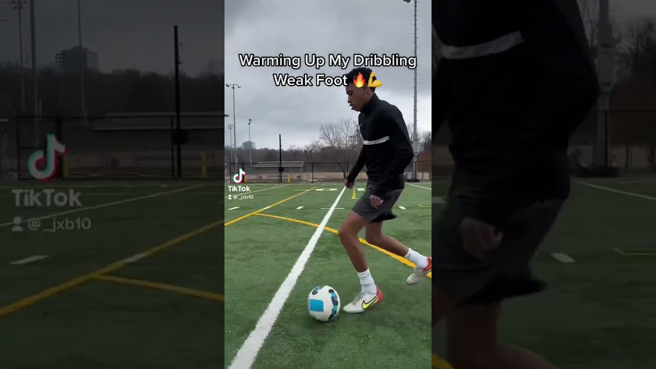 Warming Up My Dribbling Weak Foot 🔥💪#shorts #soccershorts #footballshorts