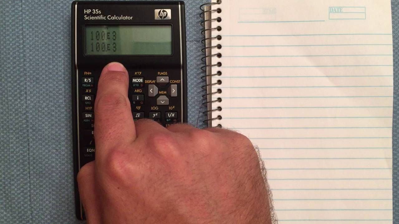 Режим HP 35s и меню дисплея