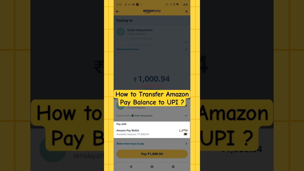 How to Transfer Amazon Pay Balance to UPI ?  #2025 #shorts #amazon