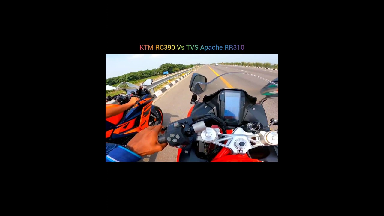 KTM Rc 390 vs Apache RR 310 Drag Race 