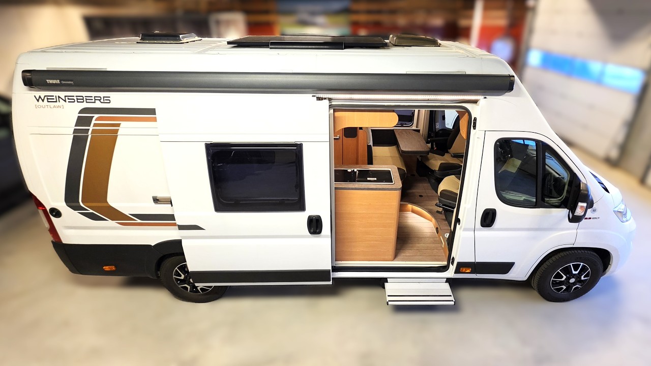 Motorcycle Garage in Campervan?! Sleeps 4 Off-Grid Beast | Weinsberg 630 MEG Outlaw