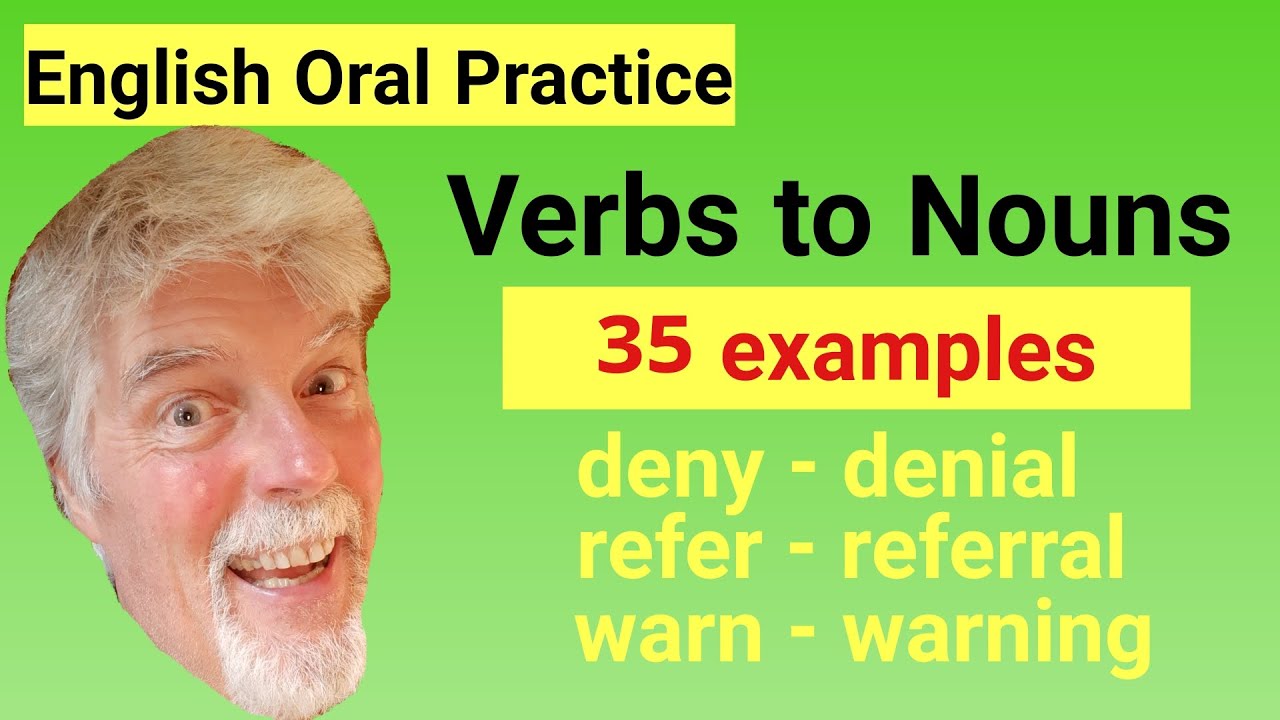 English Pronunciation Practice: Verbs to Nouns