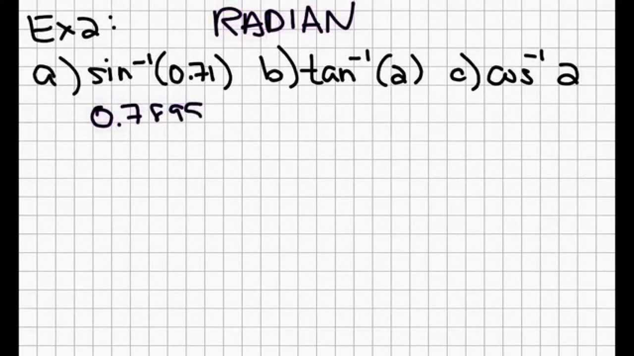 6.4 Inverse Trigonometric Functions and Right Triangles