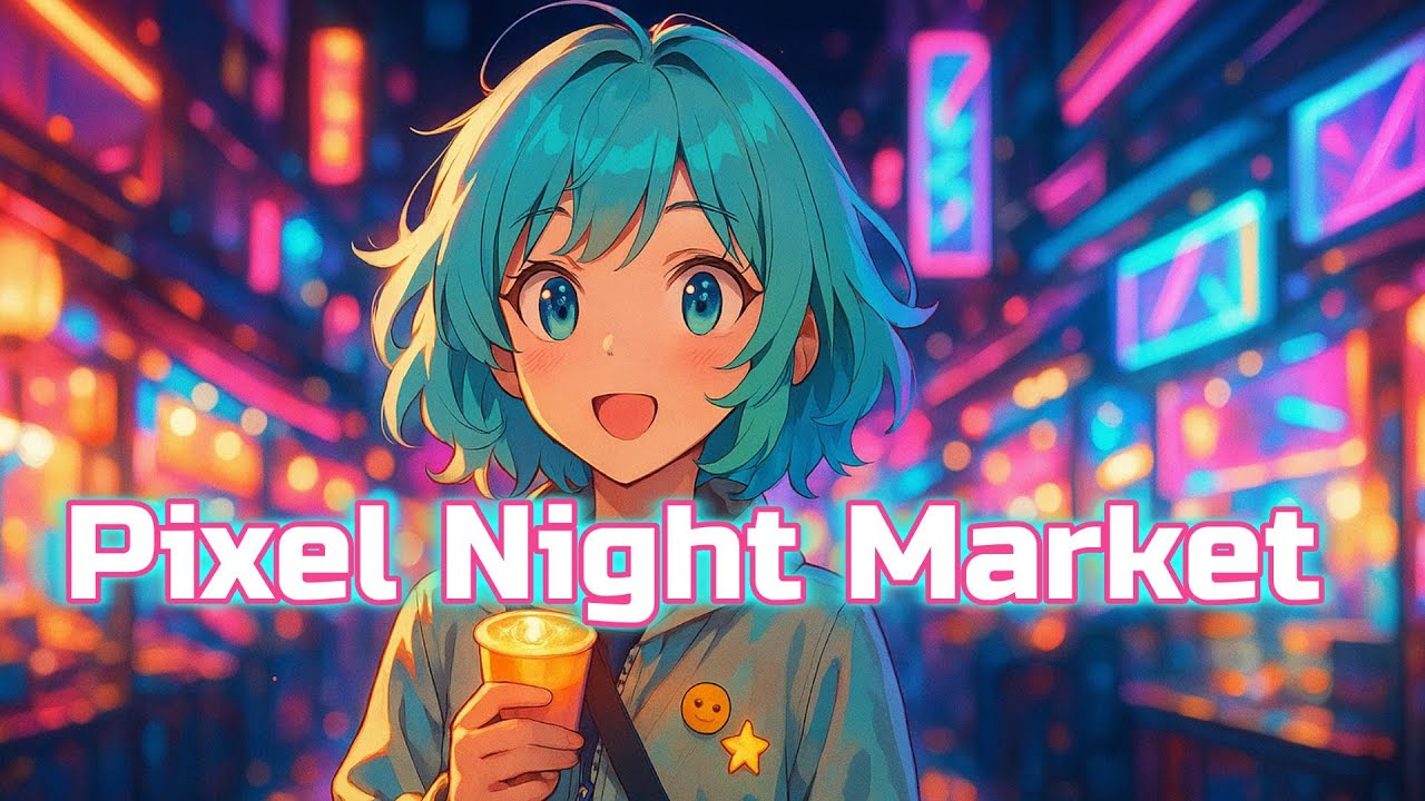 Pixel Night Market | Vaporwave & Synthwave City Stroll Music Mix