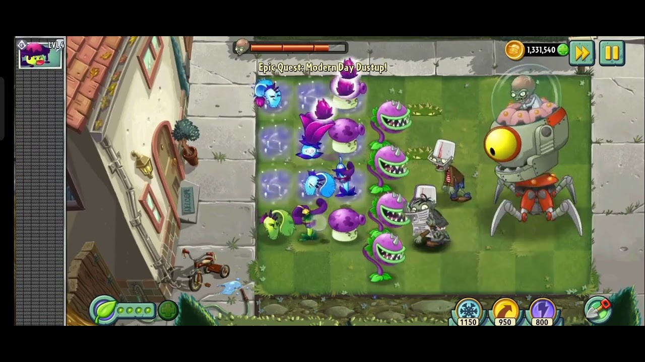 Pvz2 modern day extra hard level 8.