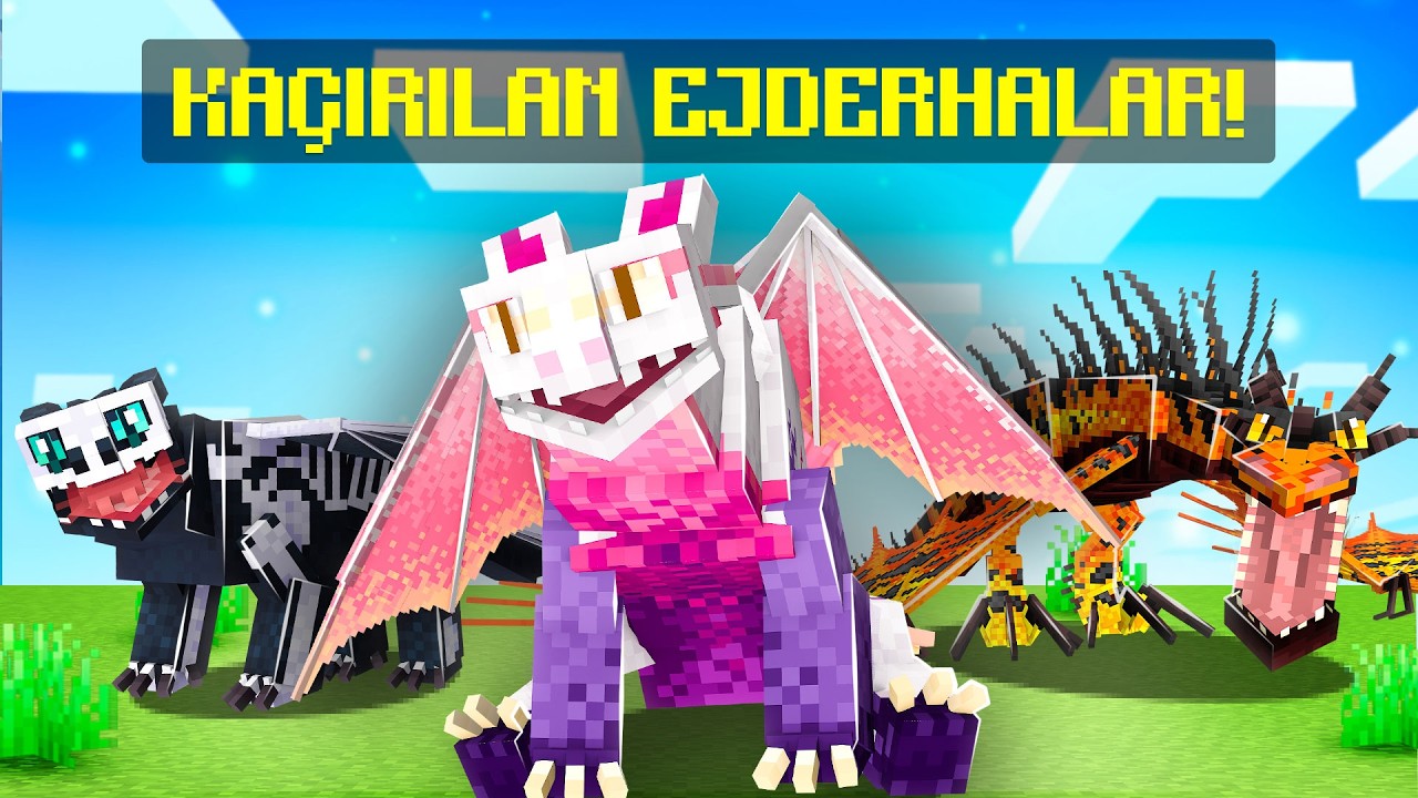 YASAK BÖLGEYE GİRDİK!! Ejderha Avcılarının SAKLADIĞI Nadir Ejderhaları Kurtardık! - Minecraft