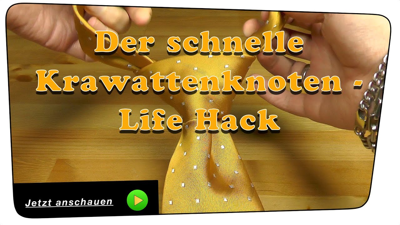 Krawattenknoten superschnell und einfach binden. In Sekunden - Life Hack | Tutorial