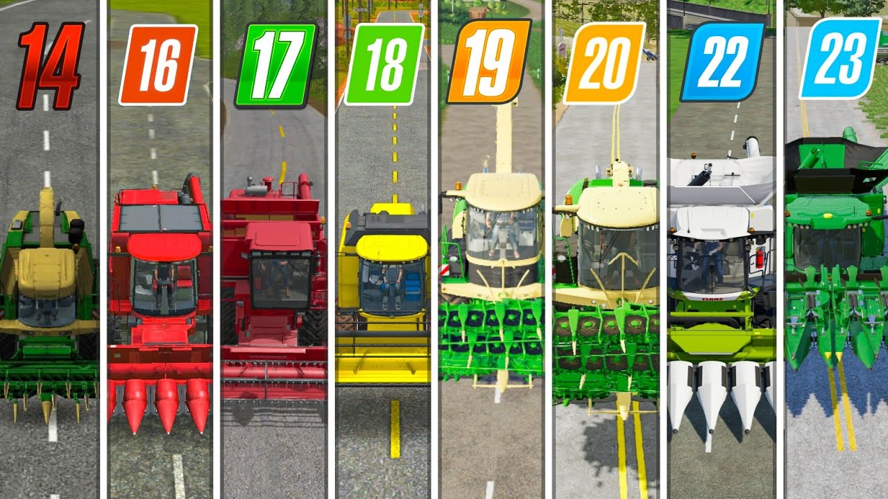 Fs14 Vs Fs16 Vs Fs17 Vs Fs18 Vs Fs19 Vs Fs20 Vs Fs22 Vs Fs23 Harvesting Compare | Timelapse