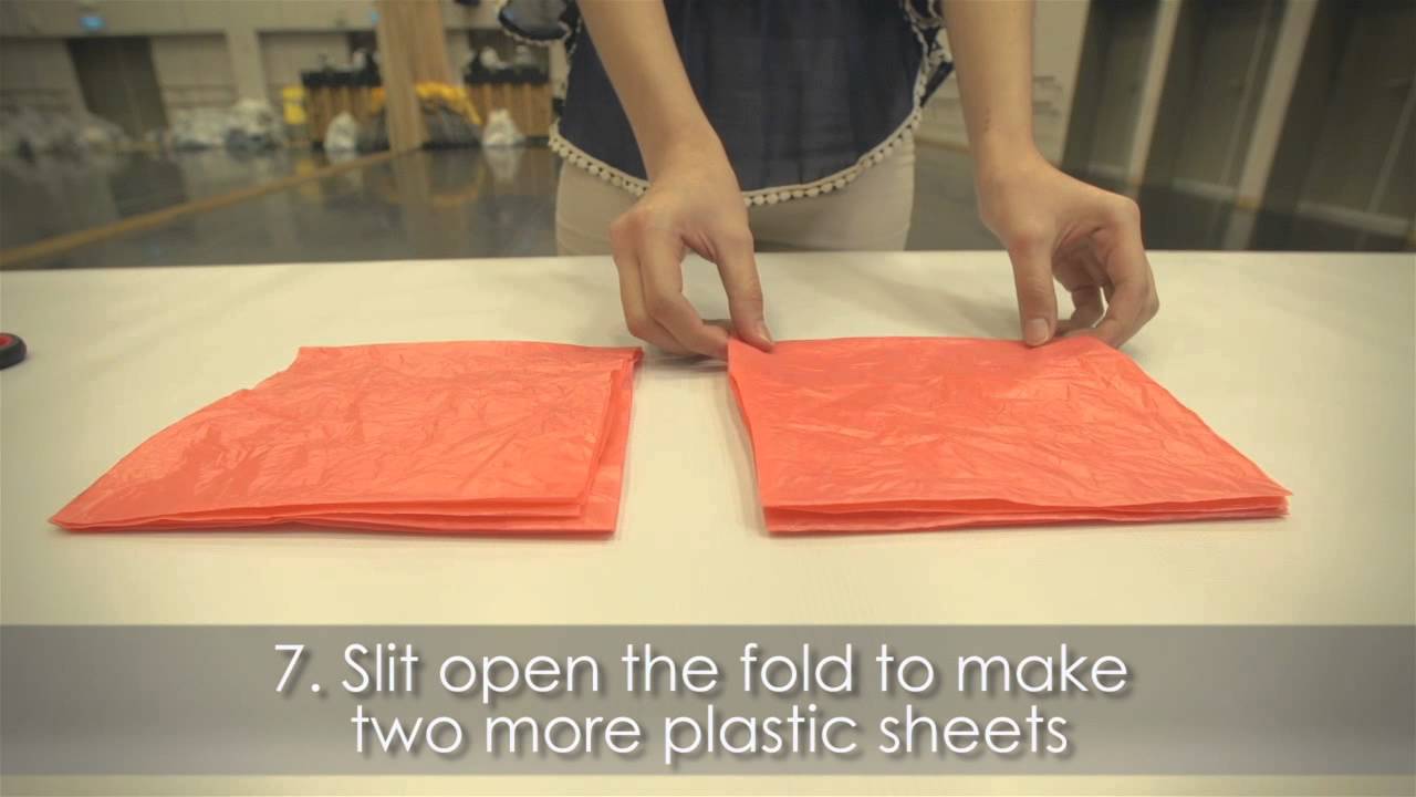 How to make WE LOVE SG FLOWERS? (Large size used plastic bag)