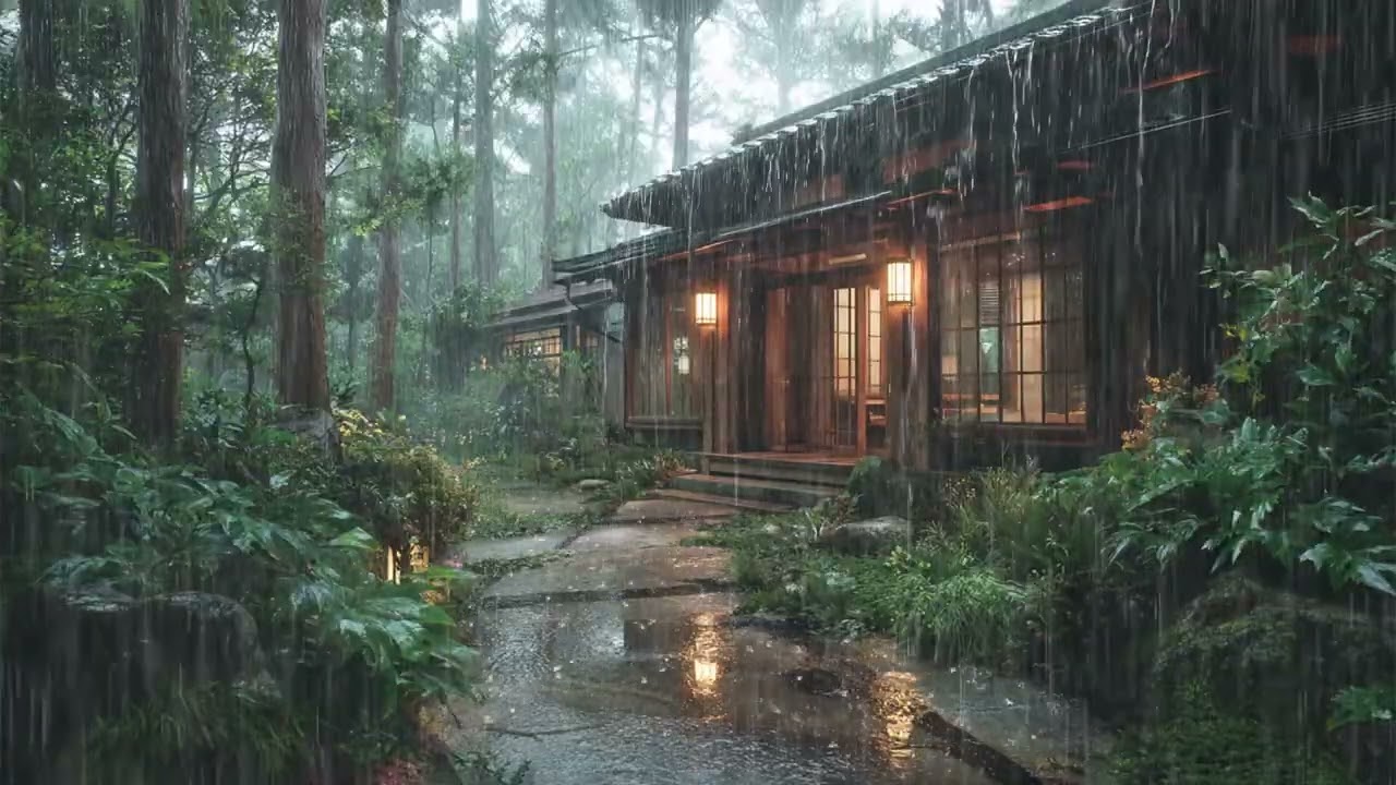 Gentle rain sounds for a relaxing, deep sleep | natural white noise
