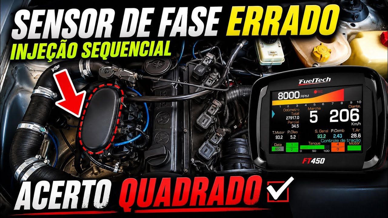 Sensor de fase, como achar a volta correta do motor 2 dica | injeção Sequencial FT 450 550 600.