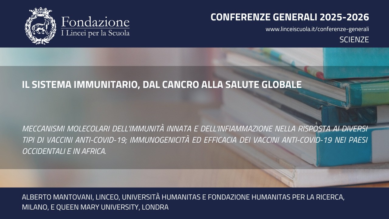 Conferenza generale SCIENZE &ndash; ALBERTO MANTOVANI &ndash; 28/11/2025