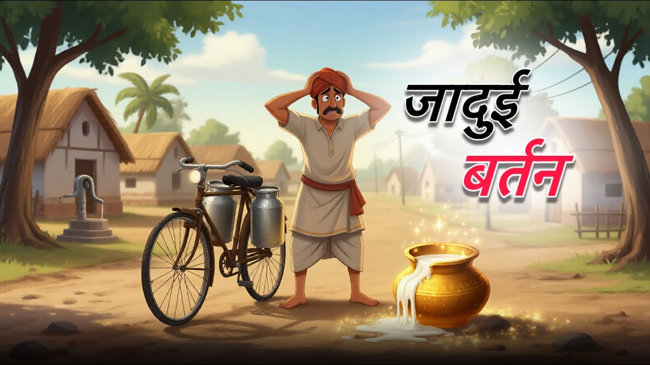 लालची दूध वाला और जादुई मटका 😱 | Moral Stories | Hindi Kahani | Cartoon Story 