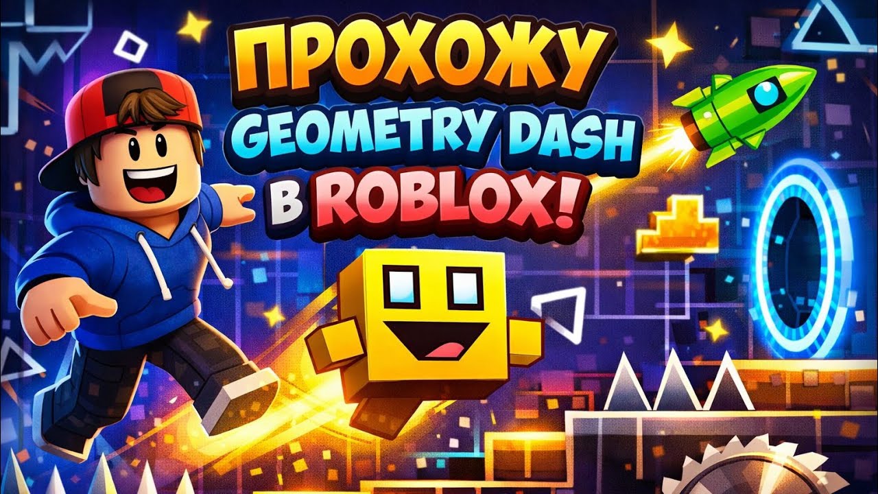 проходим Geometrydash в ROBLOX
