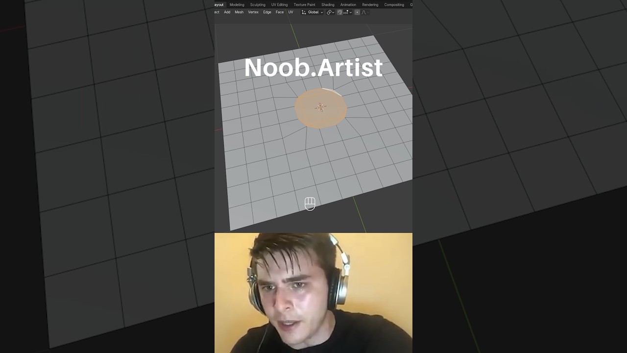 Noob vs Pro artist: making holes #blendertutorial #blender #blendercommunity #blender3d #b3d