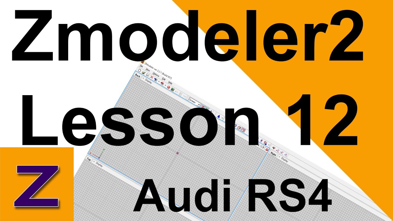 Zmodeler2 - Lesson 12, Audi RS4 Part.6 , Fixing up last things , Extended episode ( HD with voice )