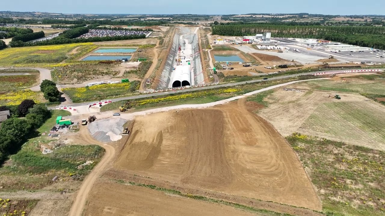 HS2 Construction Progress Greatworth to Chipping Warden July 2022