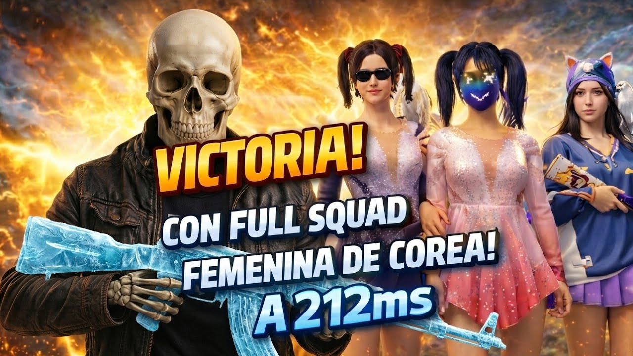 VICTORIA CON FULL SQUAD FEMENINA KR 🇰🇷🔥 A 212ms #pubgmobile #pubg #pubgmovil #pubgmoments