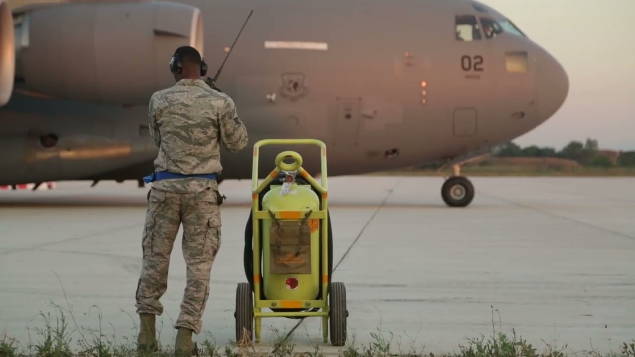 Strikers arrive to Bezmer Airbase in C-17s during training exercise