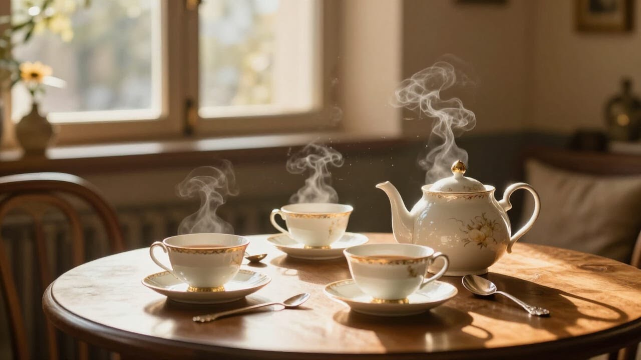 Morning Tea Room | Soft Daylight Ambience for Calm Focus | 1 Hour