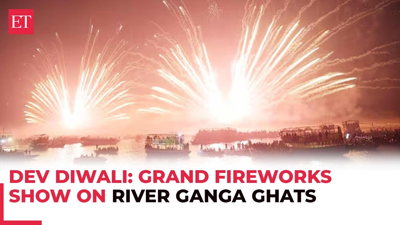 Dev Diwali 2024 Varanasi: Grand fireworks show on river Ganga ghats, Watch!