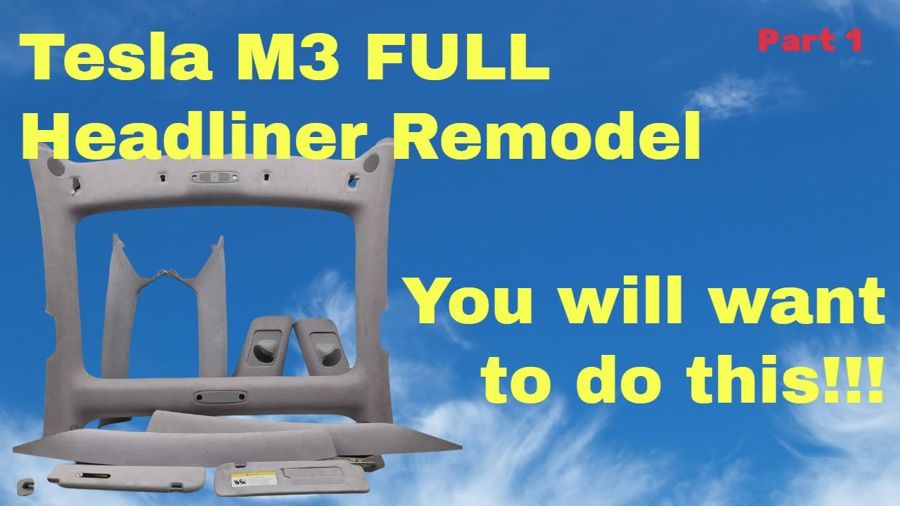 Часть 1 - Снятие обшивки потолка в Model 3 #model3 #headliner #tesla