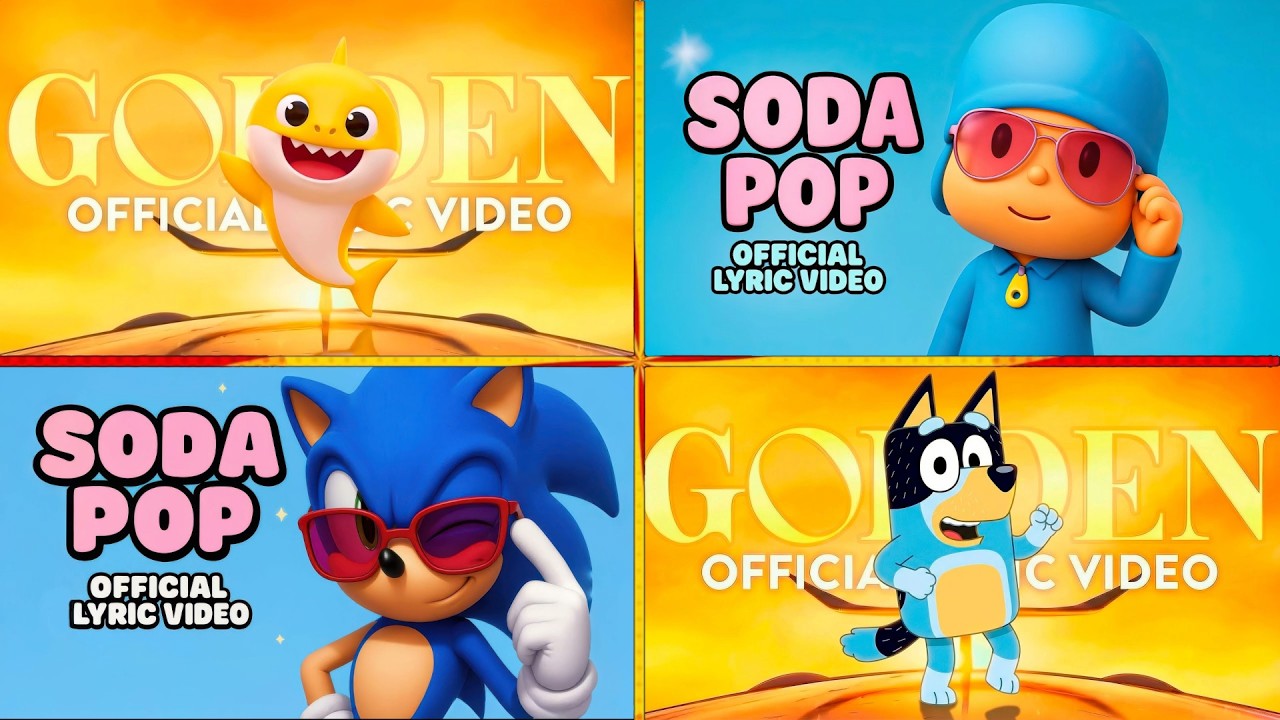 GOLDEN X BABY SHARK🆚POCOYO🆚PRİME SONİC🆚GOLDEN X BLUEY GOLDEN VS SODA POP MEGA BATTLE🎵 Who Is BesT#28
