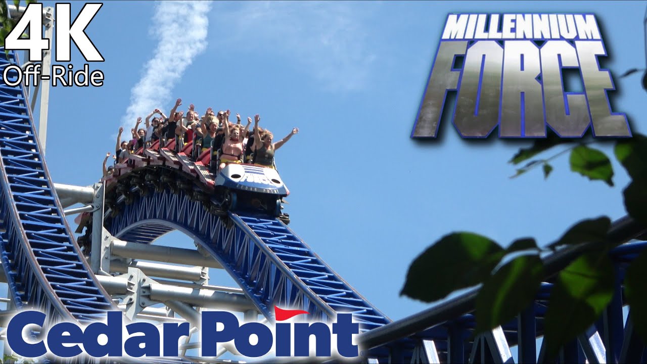 Millennium Force - 4K Off-Ride - Cedar Point - Intamin Giga Coaster - Cinematic