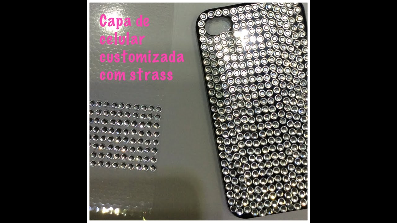 CAPA PARA CELULAR CUSTOMIZADA COM STRASS - CASE IPHONE