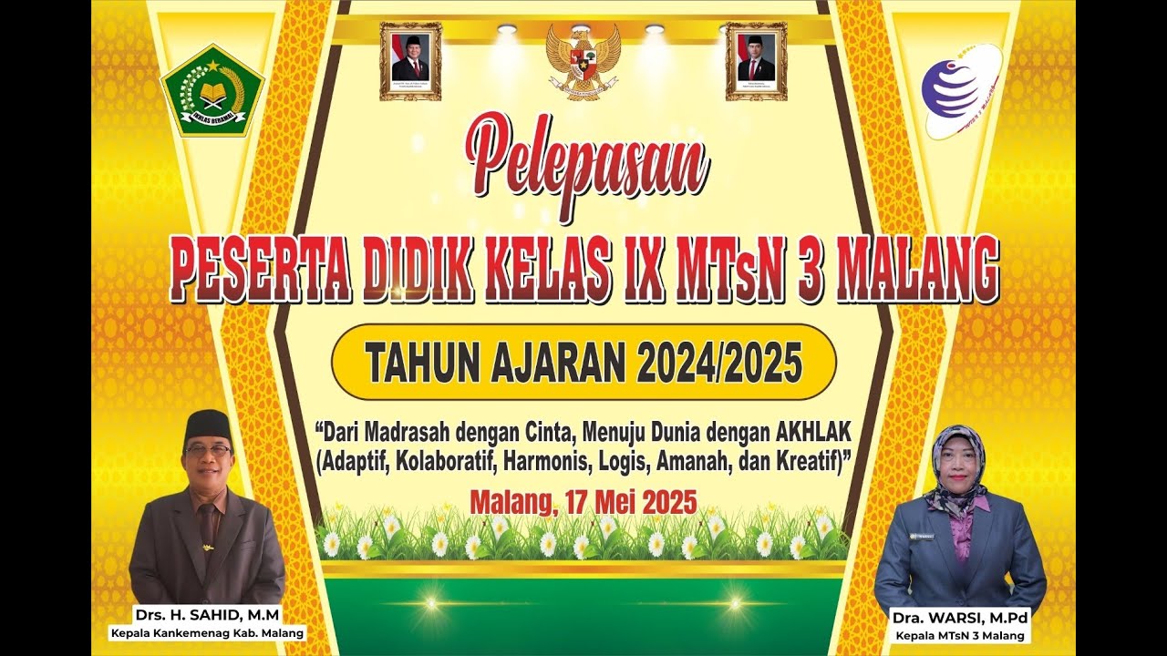 Pelepasan Didik Kelas IX MTsN 3 Malang Tahun Ajaran 2024/ 2025