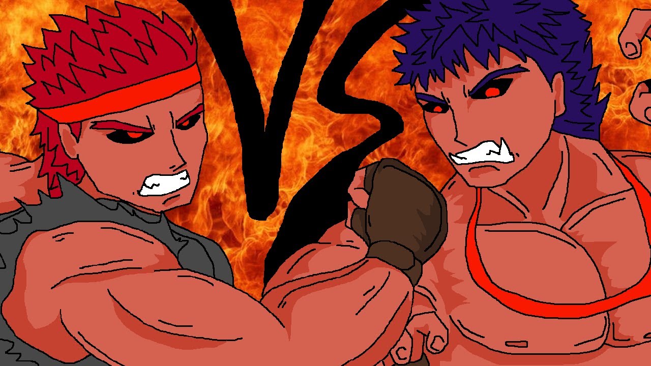 Street Fighter - Evil Ryu VS Kage - Flipaclip Animation