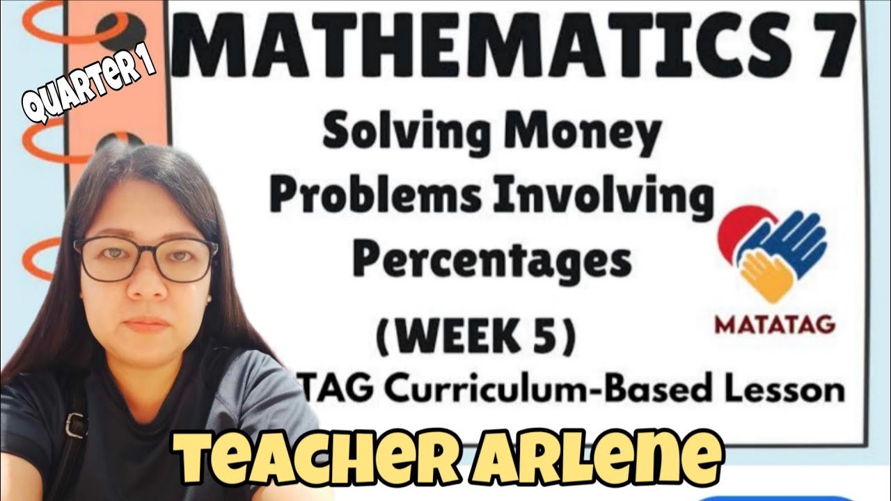  Solving Money Problems Involving Percentage revised Matatag Curriculum | Grade 7 | Teacher Arlene 