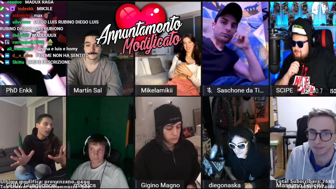 Appuntamento modificato con Mikelamikii, Anima, Max, Luis, Martin, Naska, Rubino, Maadux ed Enkk!
