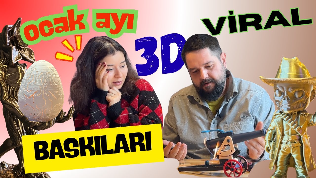 Ocak Ayının En Popüler 3D Modelleri 🚀 Thingiverse, MakerWorld ve Printables 🌎 15 Farklı 3D Baskı!