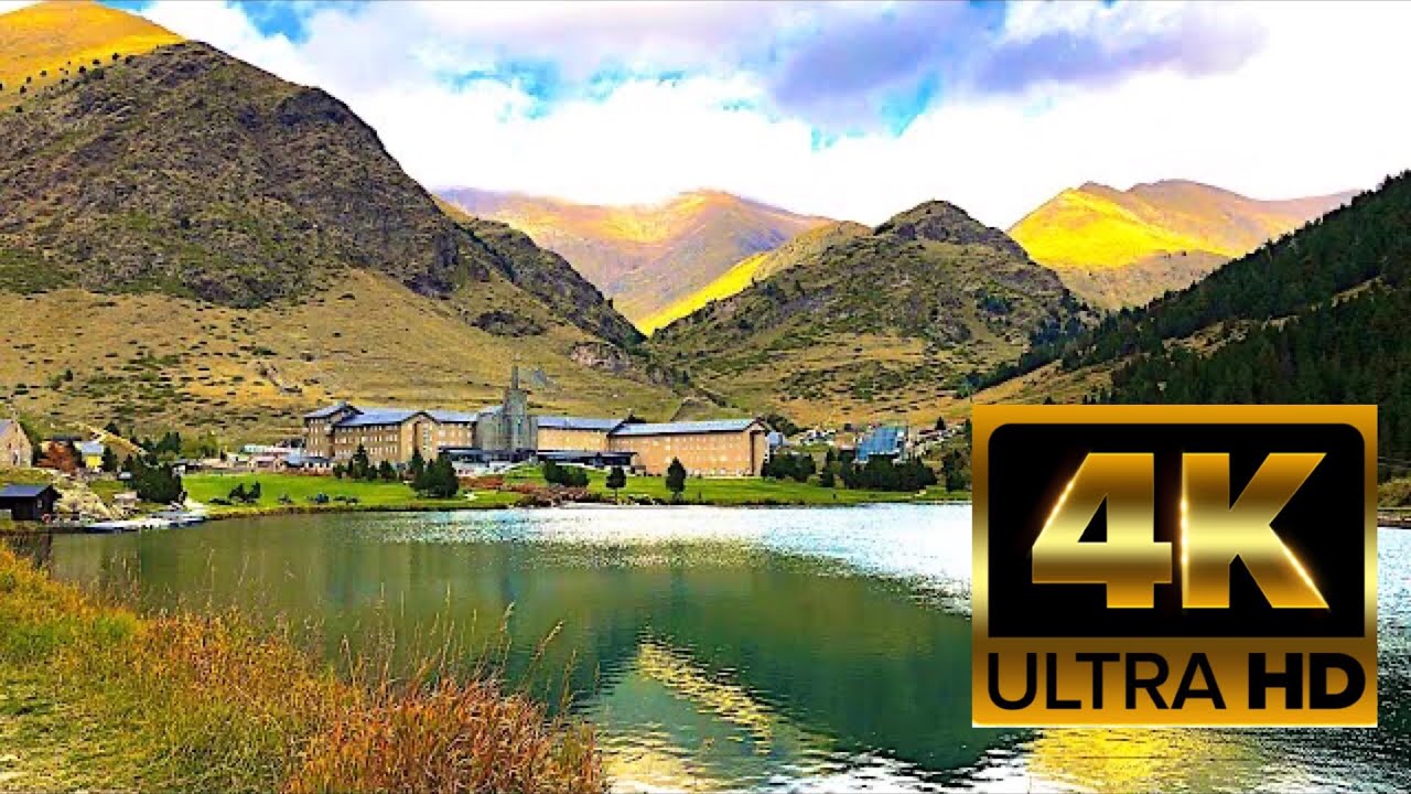 4K🌿⛰ Relaxing Walking Mountain Lake in Spain, Vall de Nuria | Nature Sounds for Sleep, Meditation