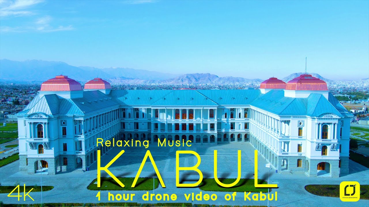 1 hour Arial video of Kabul, Afghanistan, Relaxing Music Calm Piano Music, Sweet Dreams, Fall Asleep