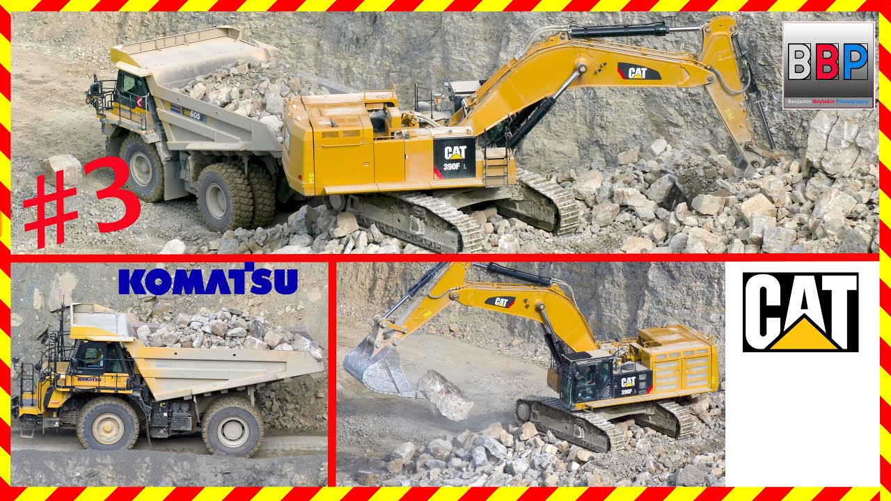Caterpillar 390F & Komatsu HD605-8E0, Limestone Quarry, Germany, Oct. 2022. #4
