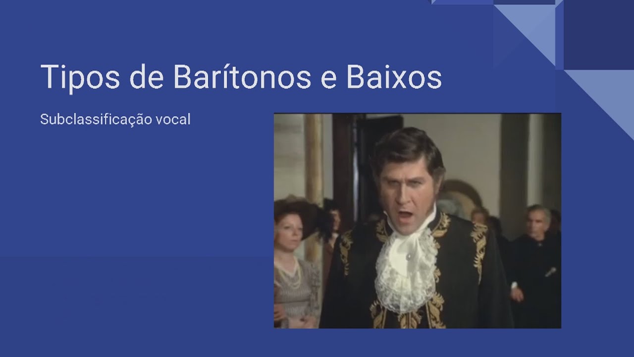 Tipos de Voz - A voz do Barítono e do Baixo - (Sistema Fach) - Classificação Vocal