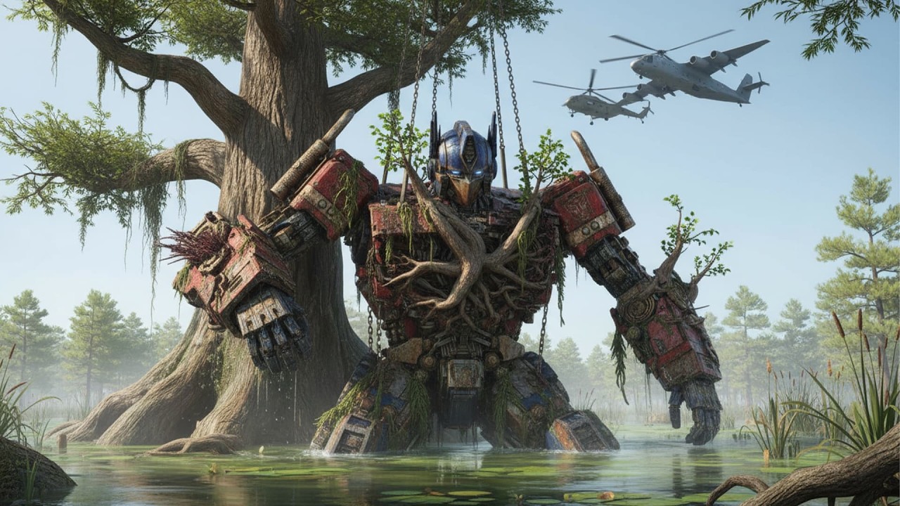 ASMR Robot Restoration🤖Helicopter Rescue of Optimus Prime from Monster Snake Swamp