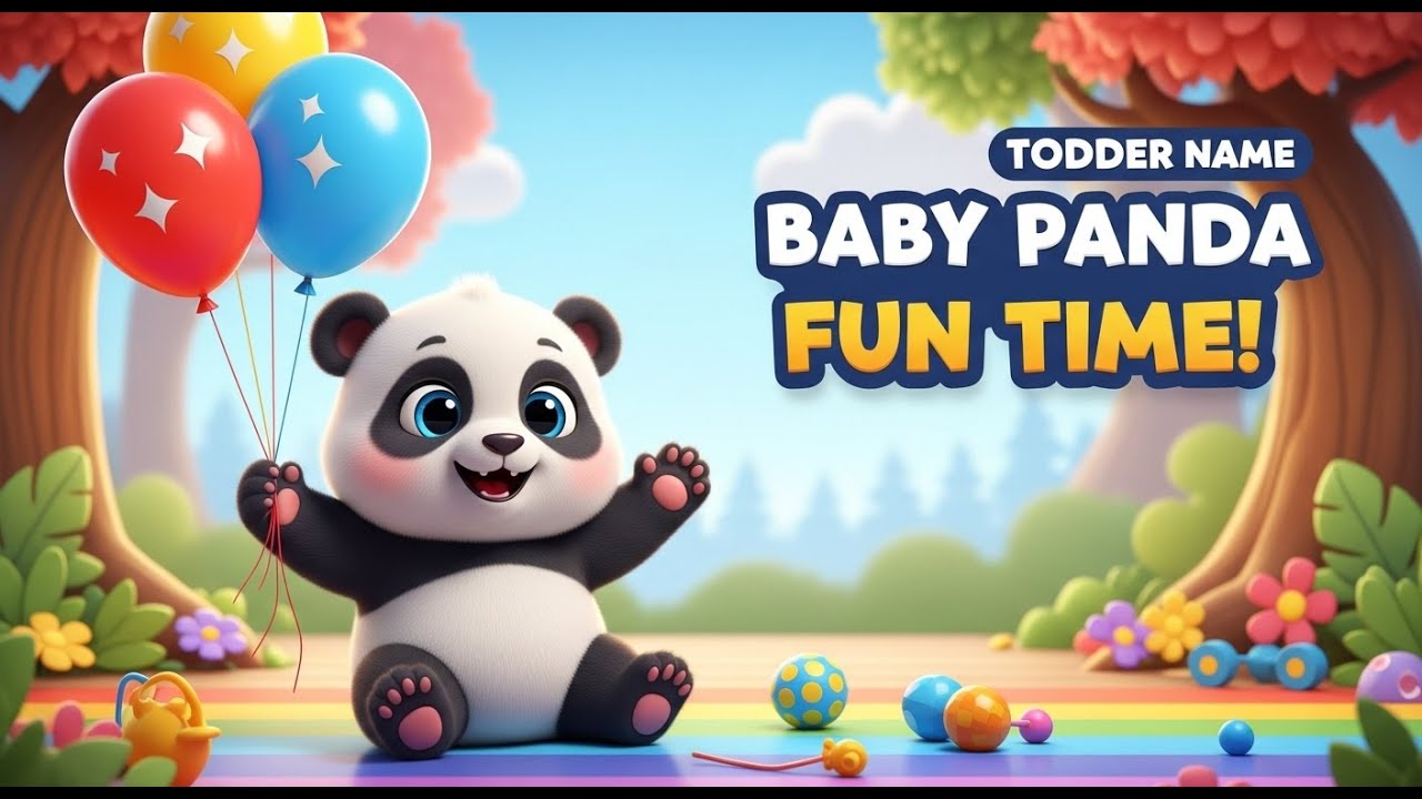 Baby Panda Fun Time 🐼🎵 | Cute Baby Animal Song for Kids