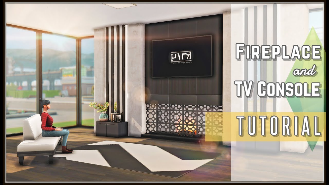 Fireplace and TV Console Tutorial/Ideas (No CC - No Mods) - The Sims 4 Tutorial