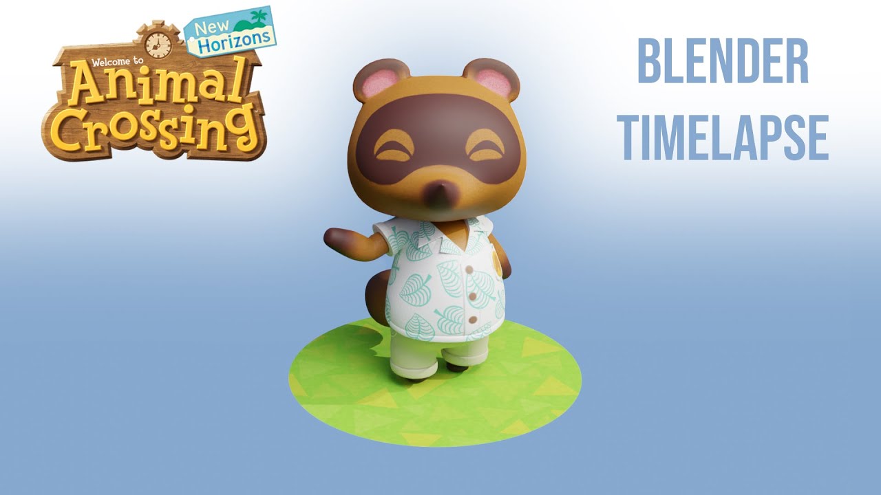 Animal Crossing New Horizons Tom Nook [Blender Time Lapse]
