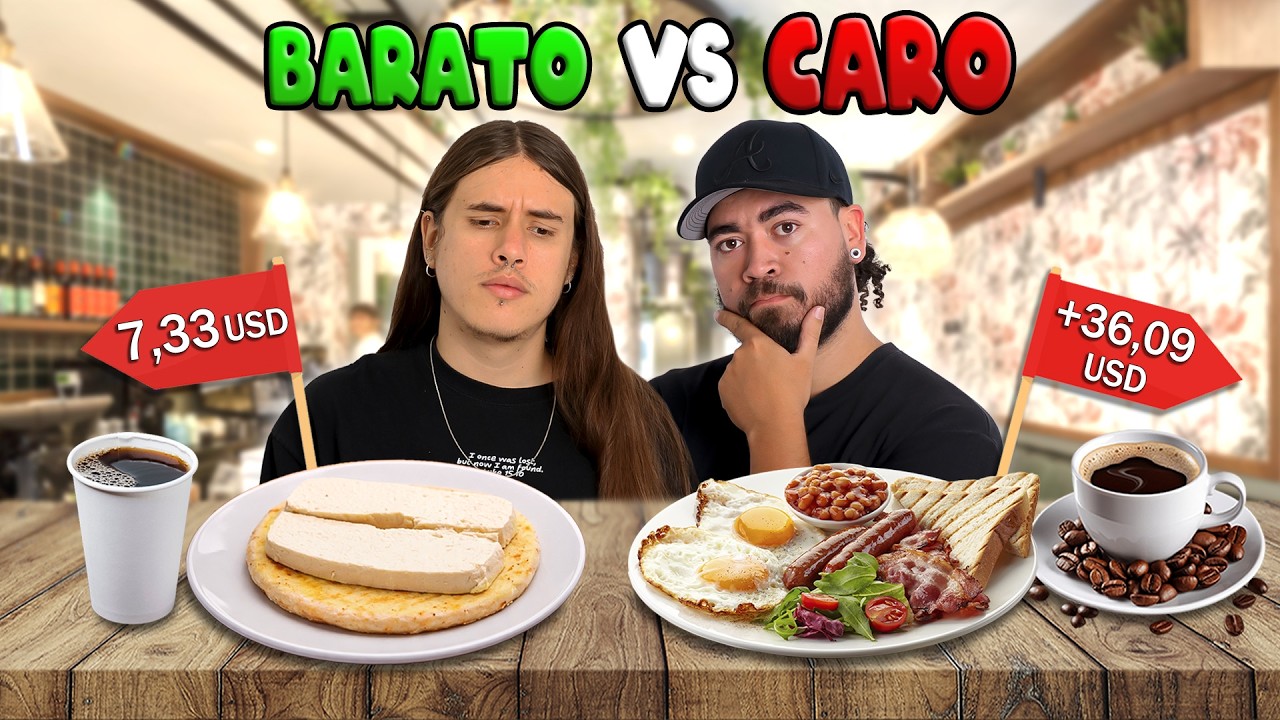 DESAYUNO BARATO VS CARO 🤑🤔 ¿CUÁL ES MEJOR Y POR QUÉ?
