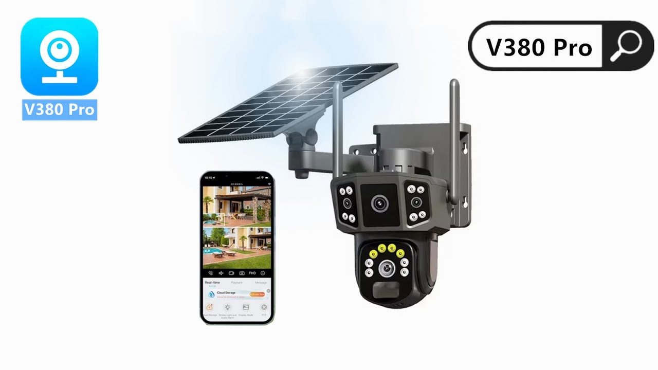 Solar Powered Security Camera - 360&deg; Rotation Dual Lens Solar Security Camera - Watch Before You Buy