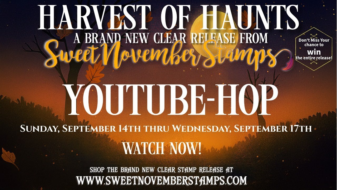 ***GIVEAWAY*** Harvest Haunts YouTube Hop a Faux Embroidery Halloween Card