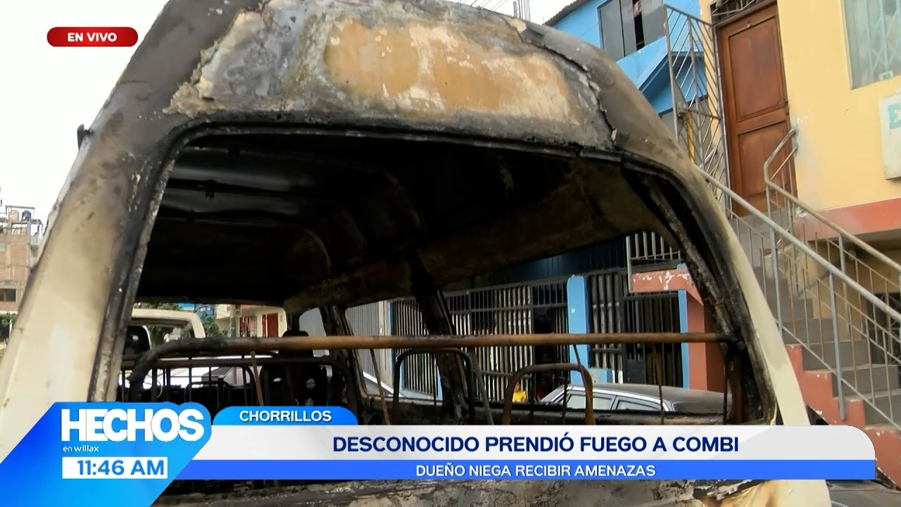 Hechos en Willax - FEB 11 - 2/3 - DESCONOCIDO PRENDI&Oacute; FUEGO A COMBI | Willax