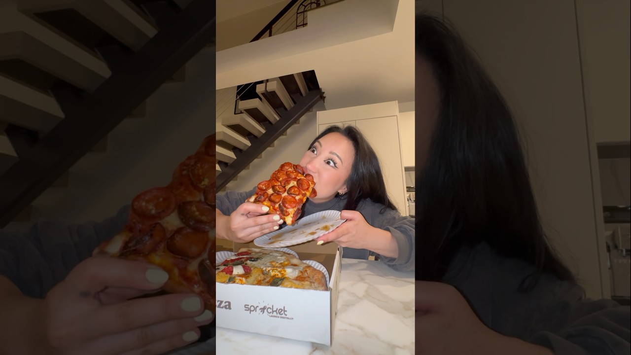 Eating pizza at 2am