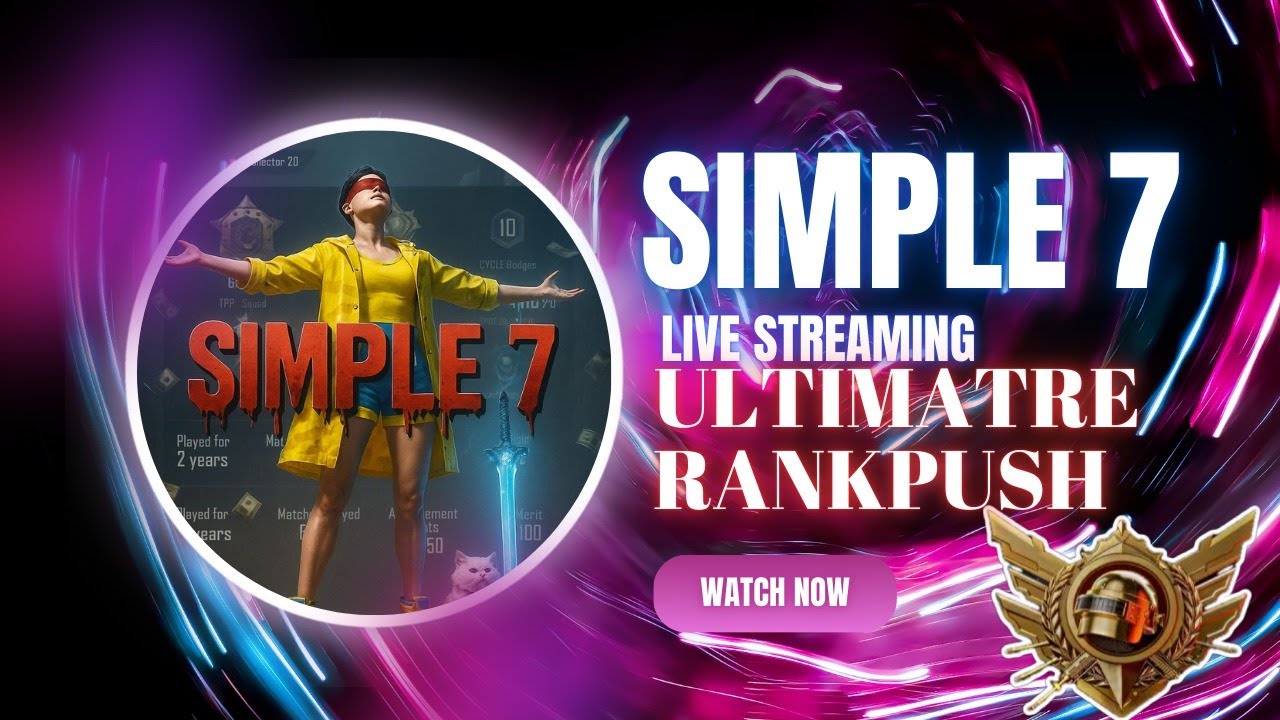 🔥 PUBG Mobile LIVE | Custom Rooms + ultimate rankpueh. SIMPLE 7 LIVE